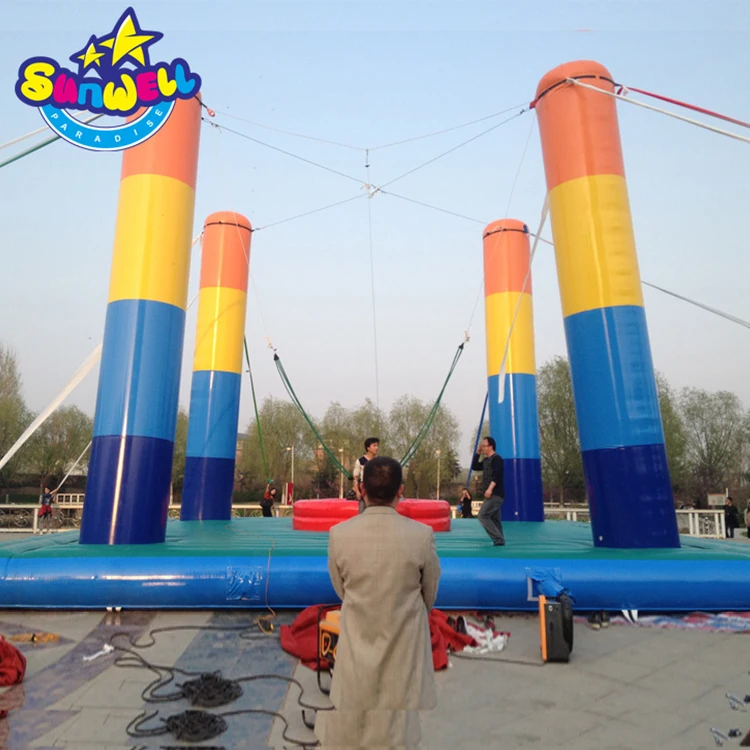 Exciting 4 Pillars Inflatable Bungee/Inflatable Bungee Trampoline / Bungee Jumping for Kids