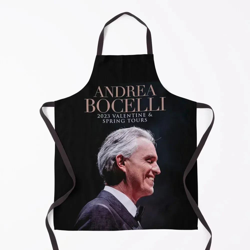 

Andrea Bocelli 2023 Valentine & Spring Tours Apron Costume Waiter Kitchen Things For Home Apron