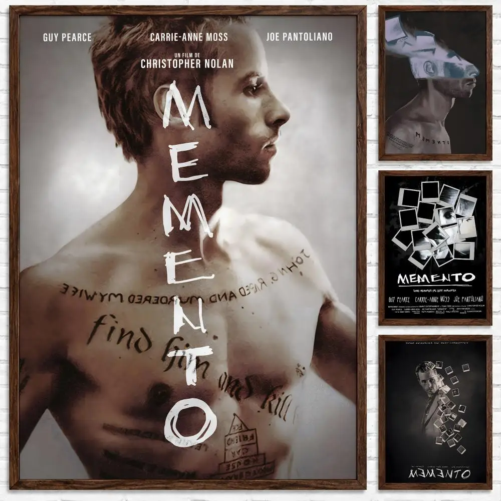 Mind-Bending Psychological Thriller Movie Memento Poster Self‑Adhesive Waterproof Poster Sticker Wall Art Home Decor