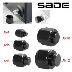 AN4 AN6 AN8 AN10 AN12 Female Flare Cap Block Off Fitting Plug Aluminum Swivel Hex Head Nut Port Adapter for Fuel Oil Line