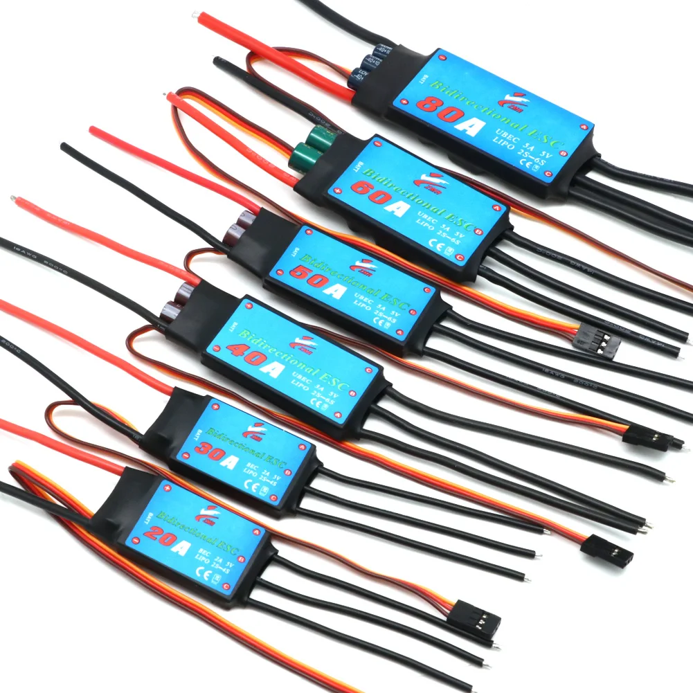 ZMR 12A/20A/30A/40A/50A/60A/80A Bidirectional Brushless ESC for Remote Control Ship Pneumatic Underwater Propelle