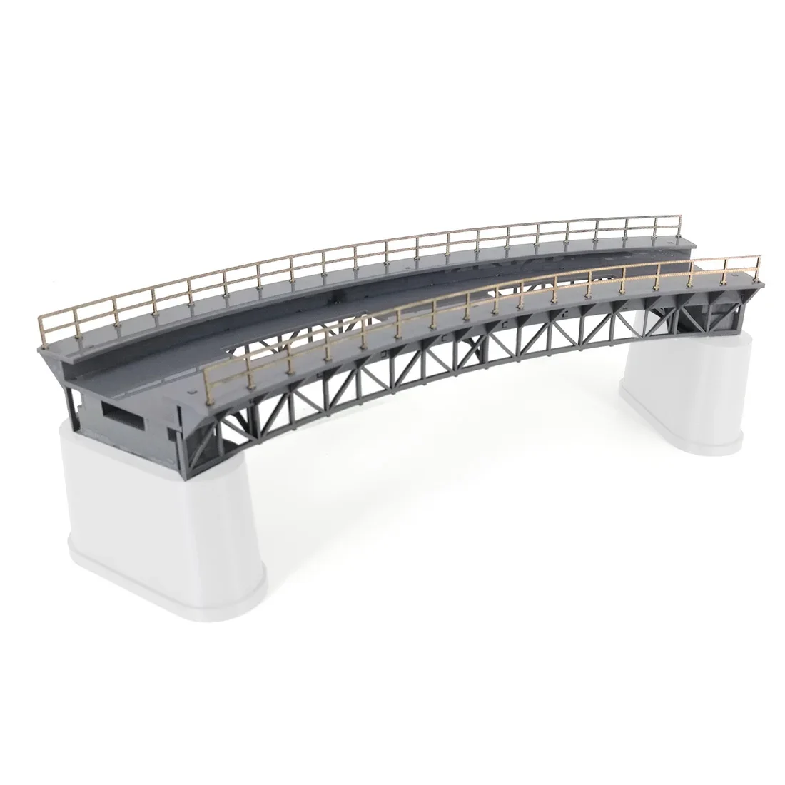 1:87 HO Scale Train Railway Scene Decoration Q4 R1 Curved Railway Bridge Model without Pier for Sand Table