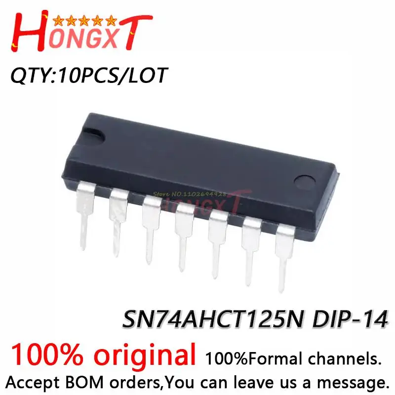 10PCS 100% New SN74AHCT125N 74AHCT125N DIP-14 .