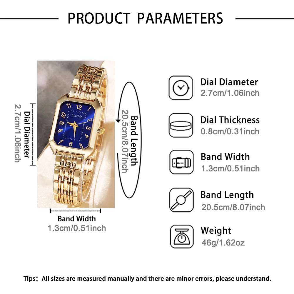 5pcs stylish women's quartz watch with necklace accessories set, suitable for daily wear and holiday gifts