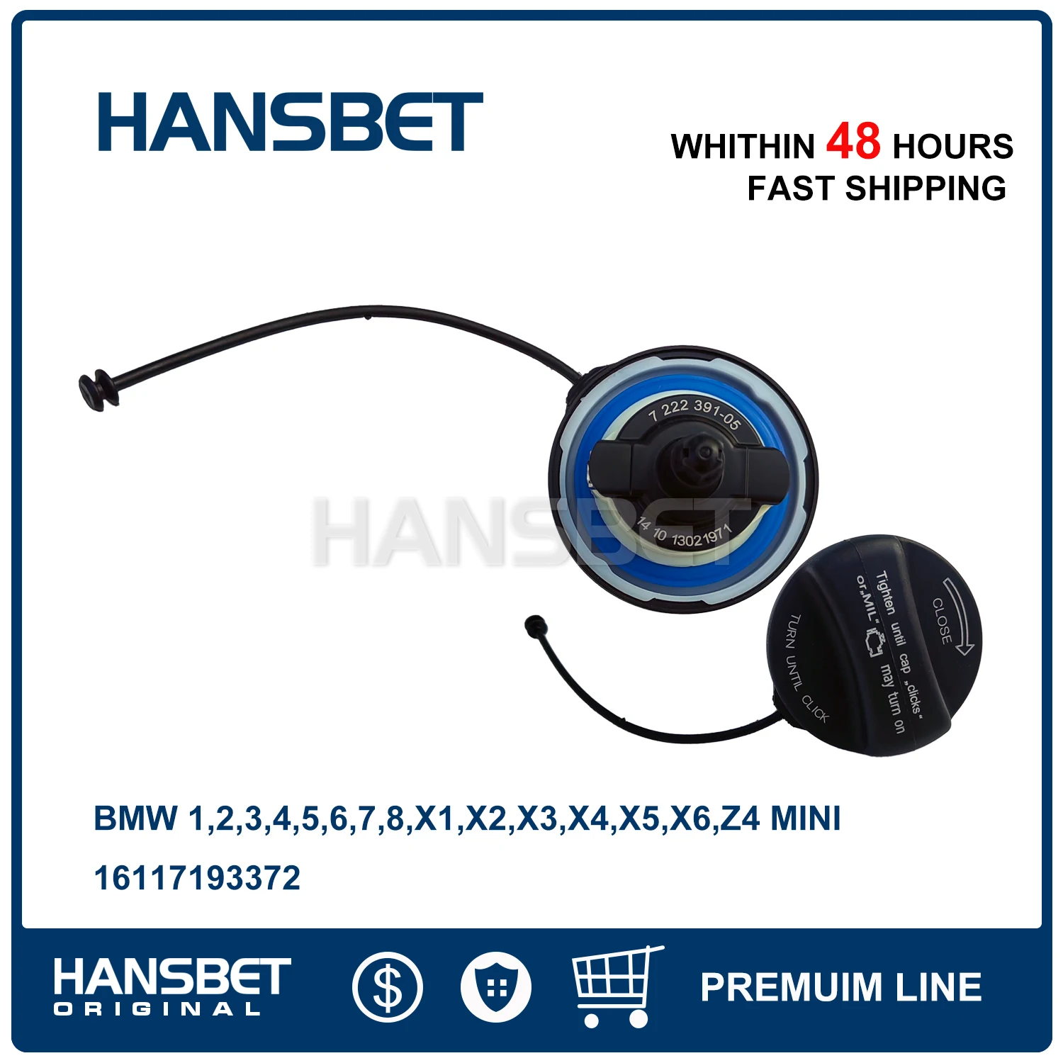 Engine Oil Filler Cap 16117193372 For BMW 1 3 5 Series E60 E65 E81 E87 E90 E91 LCI MINI R55 R56 R57 COOPERS 16117222330 HANSBET