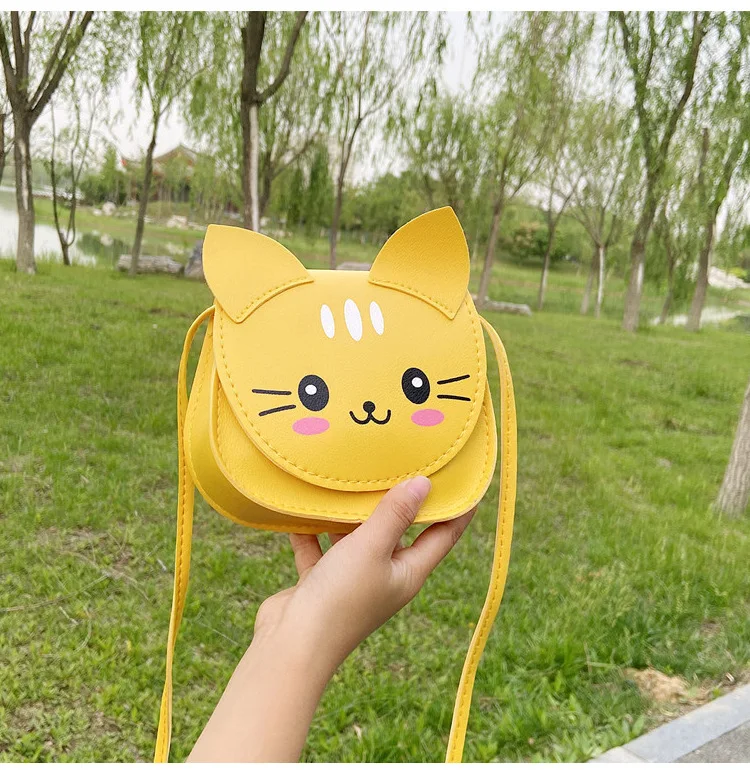 Children's bag Girl Cute little girl Fashion crossbody bag Fashion child kitten crossbody bag Baby fashion shoulder bag