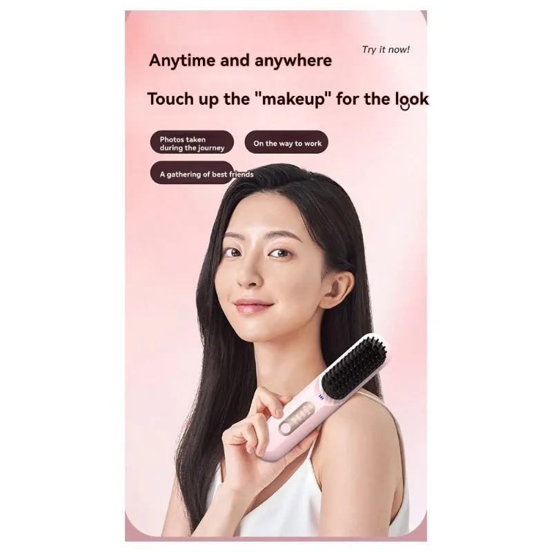 

【FLASH-SALE!】Wireless Hair Straightener And Curler 2-In-1 Featuring 3 Temperature Options, USB Rechargeable Design Setting