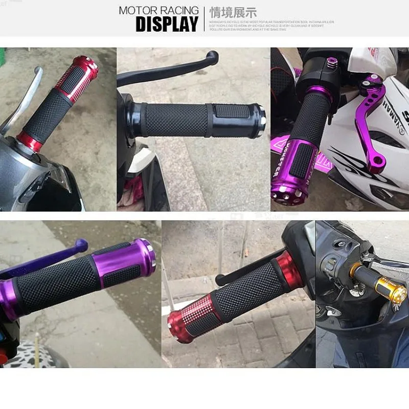 Motorcycle Handlebar Plug Aluminum Knobs Anti-Slip Handle Bar Hand Grips CNC Ends Motorbike Parts for Dirt Bike Street Modified