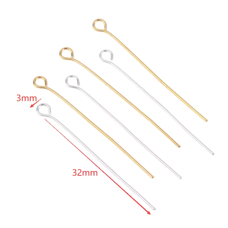 200 قطعة 35 مللي متر سلك معدني صغير دبابيس الديكور الصغيرة المفتوحة العين رئيس دبابيس الإبر DIY بها بنفسك الحرفية أقراط مجوهرات اكسسوارات #5