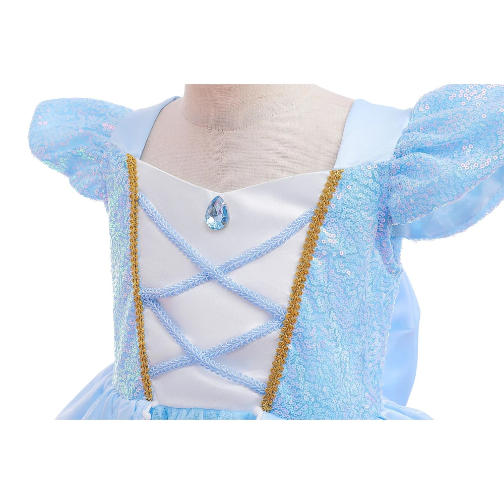 Robe de princesse Cendrillon pour filles, déguisement d'Halloween pour enfants, cadeau d'anniversaire