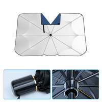 1pc Car Windshield Sunshades Car Foldable V-neck Sunblind Car Insulation Protection Shade Umbrella Auto Exterior Accessories