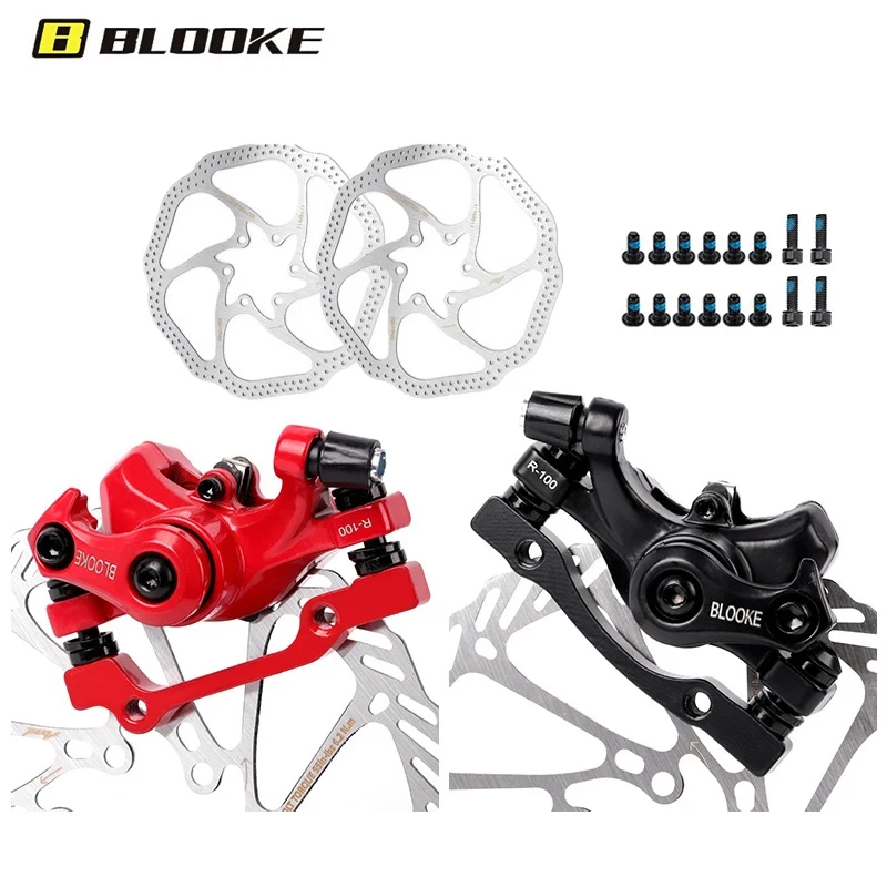 BLOOKE Bicycle Disc Brake 160mm Rotors MTB Mechanical Caliper Disc Brakes Electric E-scooter Mechanical Right Side Caliper