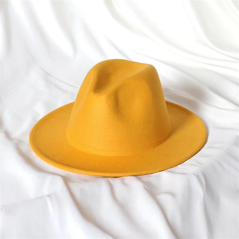 Vegan Elegant Fedora Hats Men Women Wide Brim Hats Church Hats Panama Hats New Hats Women Fedora Wholesale  sombrero mujer