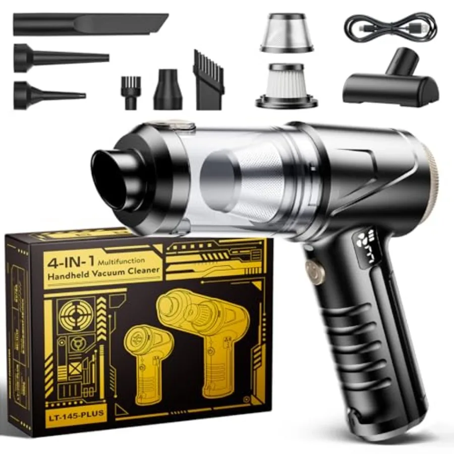 

Handheld Vacuum Cleaner 26000Pa Suction with Brushless Motor, 4-in-1 Portable Mini Car Vacuum with 3 Suction Modes, Cordless Va