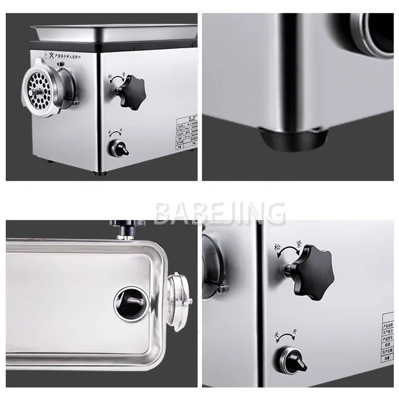 Elektryczna maszynka do mielenia mięsa, wytrzymała maszynka do mielenia mięsa ze stali nierdzewnej, napełniarka do kiełbasek, maszyna do przetwórstwa żywności