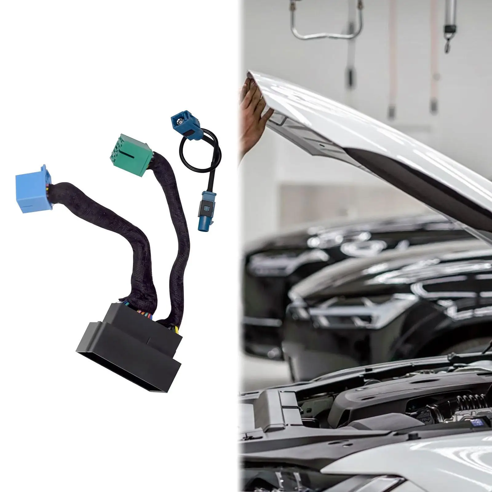 Reliable Main Connector Car Antenna Adapter Replacement Stable Plastic Wiring Harness for Dodge Ram UCONNECT 5 2019-2022 Radio