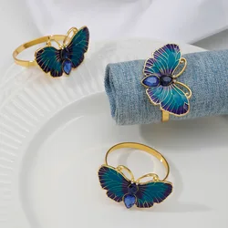 6PCs Butterfly Napkin Ring Animal Series for Hotel Table Decoration