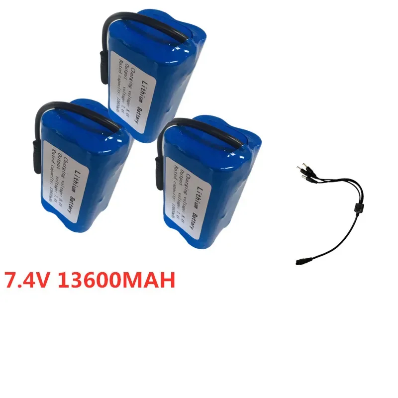 7.4V 13600MAH 20000Mah Battery USB Line Car Charger For V060 160Point GPS Nesting Boat V020 Bait Boat Battery V060 Boat Battery