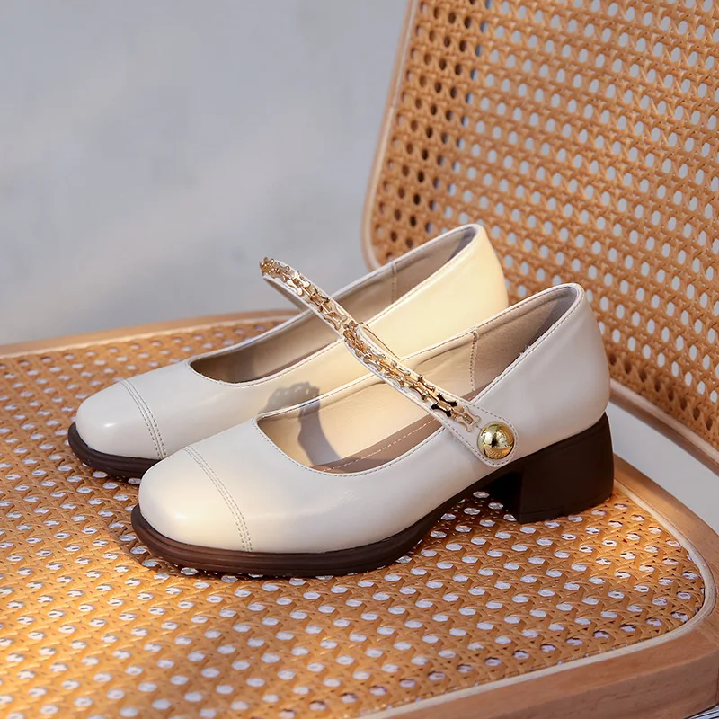 

Женские туфли на плоской подошве, Элегантные повседневные женские кроссовки, модные классические туфли с закрытым носком, новинка 2024, римские Туфли Мэри Джейн на резиновой подошве, для отдыха, из искусственной кожи