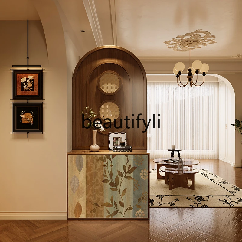 

Solid Wood Screen Shoe Cabinet Partition Living Room Dining Room Sofa Side Cabinet Bedroom Hallway Bathroom Divider