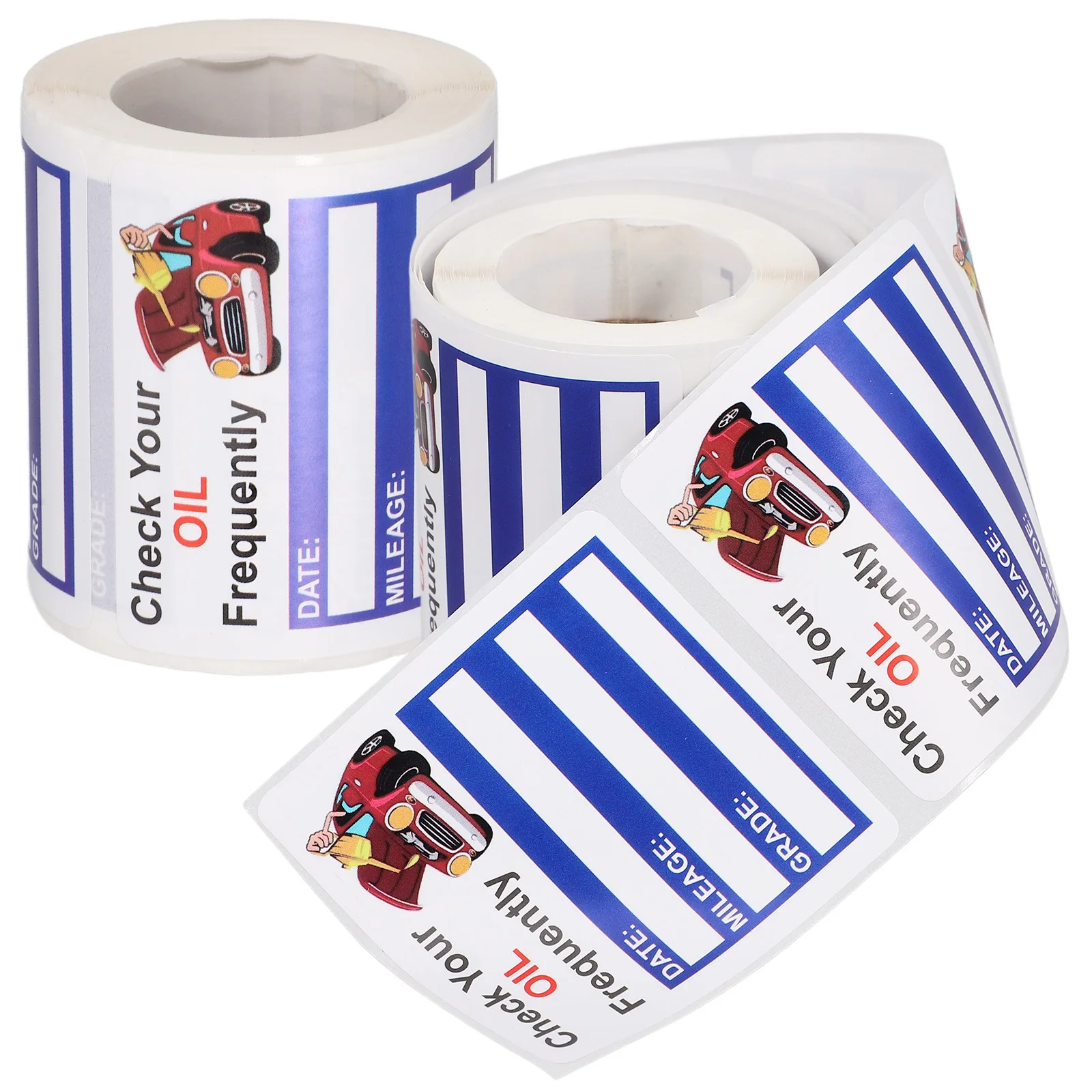 2pcs 2 Rolls Oil Change Reminder Sticker Strong Adhesion Service Due Decal For Car Maintenance Window Label Sticker Adhesive Car