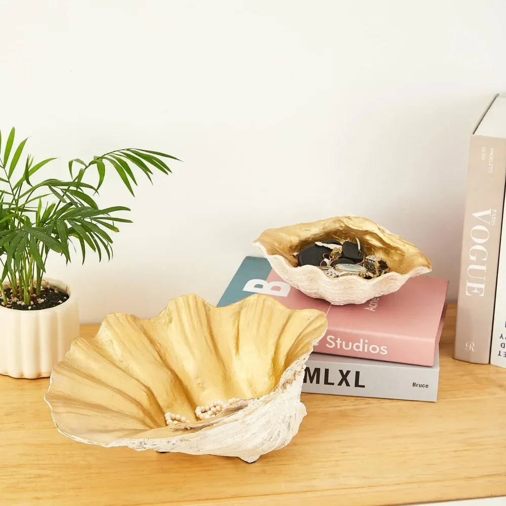Декоративная чаша из искусственной ракушки, ракушка из смолы для домашнего декора, средиземноморское украшение для детской комнаты, конфеты и фр.