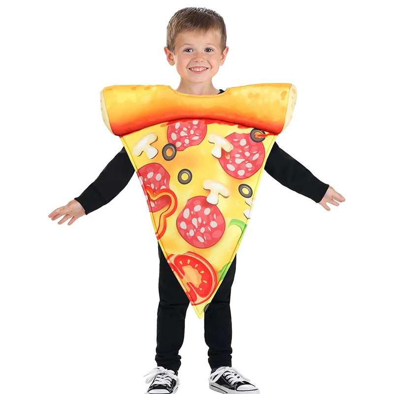 Disfraz de Carnaval/Purim de Pizza Italiana con Pepperoni para Niño, Traje de Rebanadas de Pizza, Novedad 2026