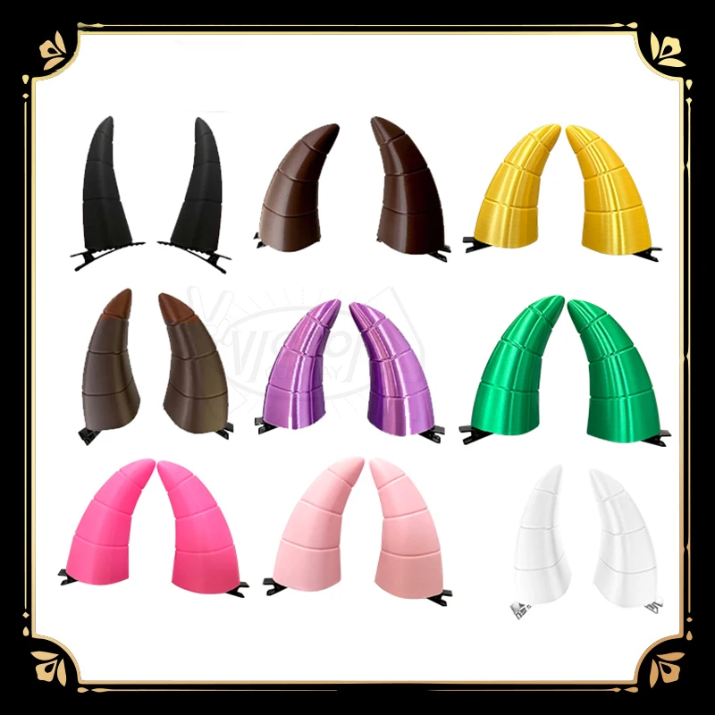 Nowe Stereo diabelski róg klips do ucha elegancka spinka do włosów Cosplay na Halloween rekwizyt Cosplay prezenty