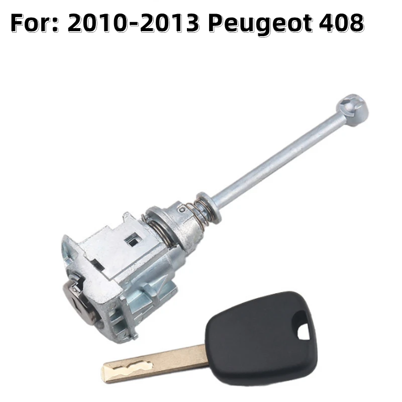 FLYBETTTER OEM kunci pintu kiri silinder kunci pintu otomatis silinder untuk 2010-2013 Peugeot 408 dengan 1 buah kunci