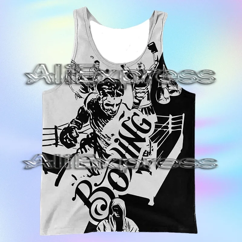 

Tattoo Cosplay Newest Sports Boxing Fighting Streetwear 3DPrint Men/Women Summer Casual Sleeveless TankTop Vest