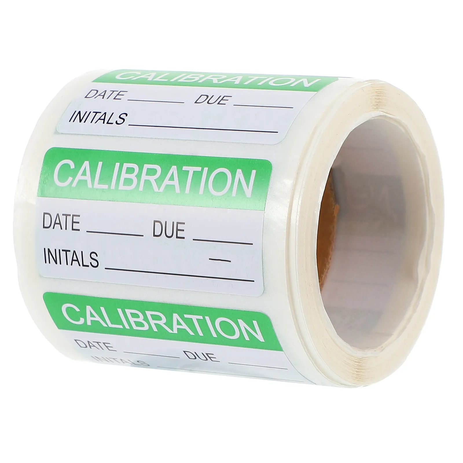 

300Pcs Roll Write-on Calibration Stickers Self-Adhesive Writable Calibration Labels Bright Clear Printing for Pallets Assembly