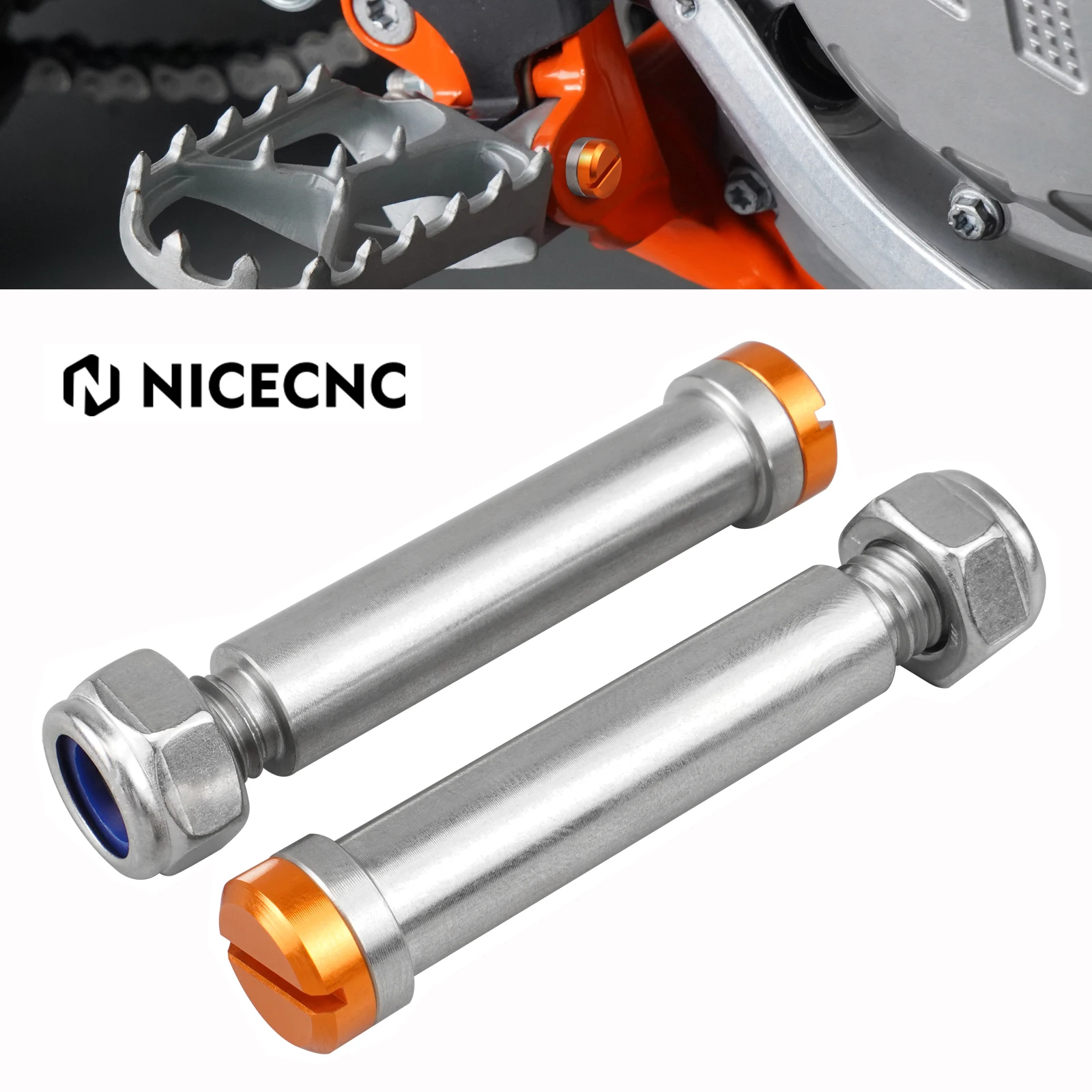 NICECNC Footrests Foot Pegs Rest Pedal Pin For KTM EXC EXCF SX SXF XCW For Husqvarna Husaberg Beta Honda Yamaha 125 250 350 450