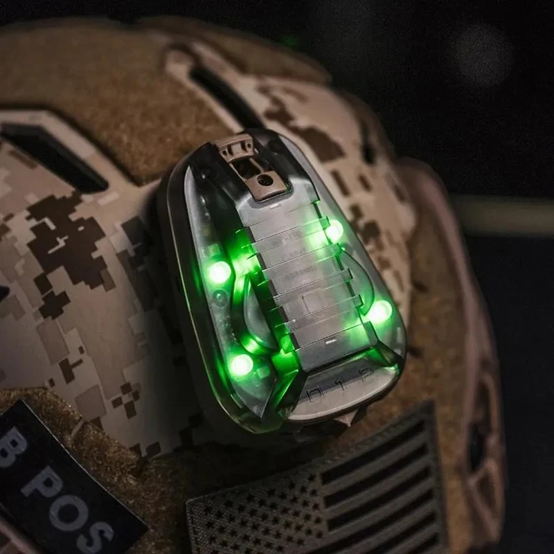 Sport Helmet Light Strobe Outdoor Hiking Hunting Survival Safety Signal Flash LAMP Waterproof Tactical Helmet Ladybird Light