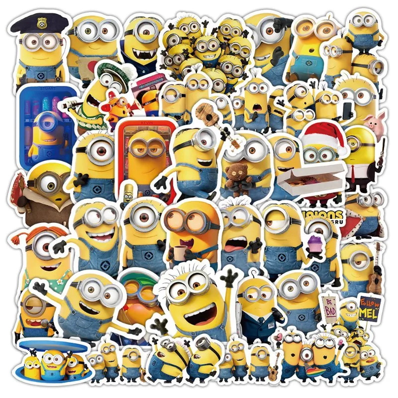 

New Despicable Me Minions Anime Character Periphery Cartoon Cute Waterproof Decorative Stickers Kawaii Graffiti Stickers Toys