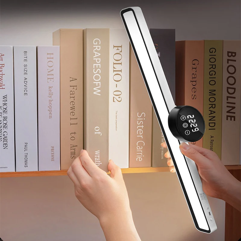 مصباح مكتبي 55 سم معلق على مدار الساعة المغناطيسية مصباح طاولة LED USB قابل لإعادة الشحن ستبليس يعتم خزانة خزانة خزانة ضوء الليل