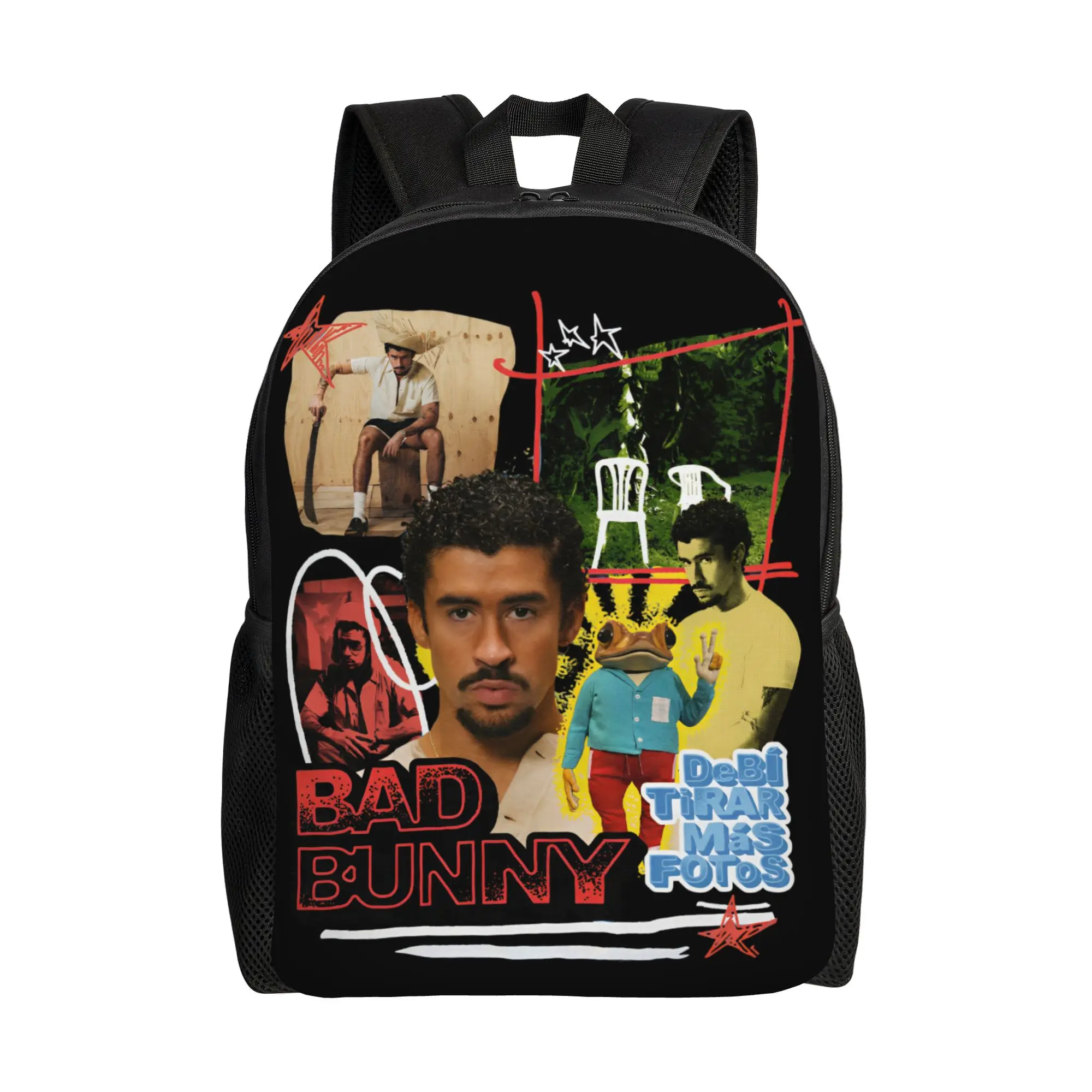 

Модный рюкзак Bad Bunny DTMF, подарок для старшеклассников, для походов и путешествий, в стиле хип-хоп, для мужчин и женщин, холщовая сумка для ноутбука