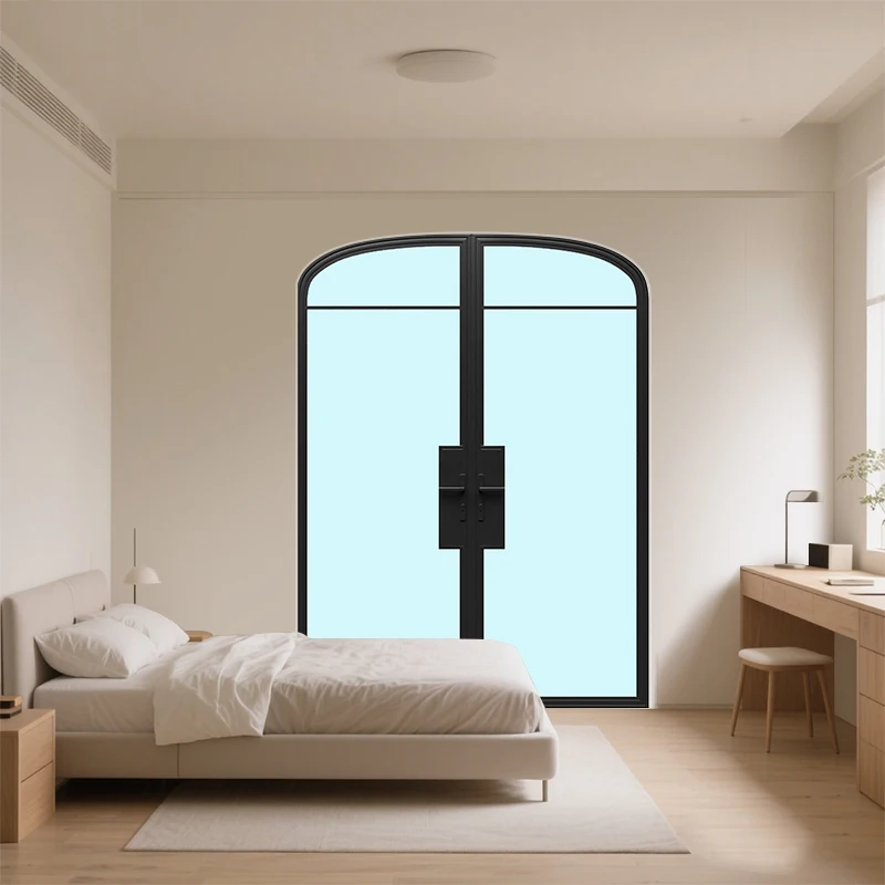 WLS Factory Direct Reduced Heat Loss Energy Conservation Classic Narrow Steel Frame Swing Door Steel Doors