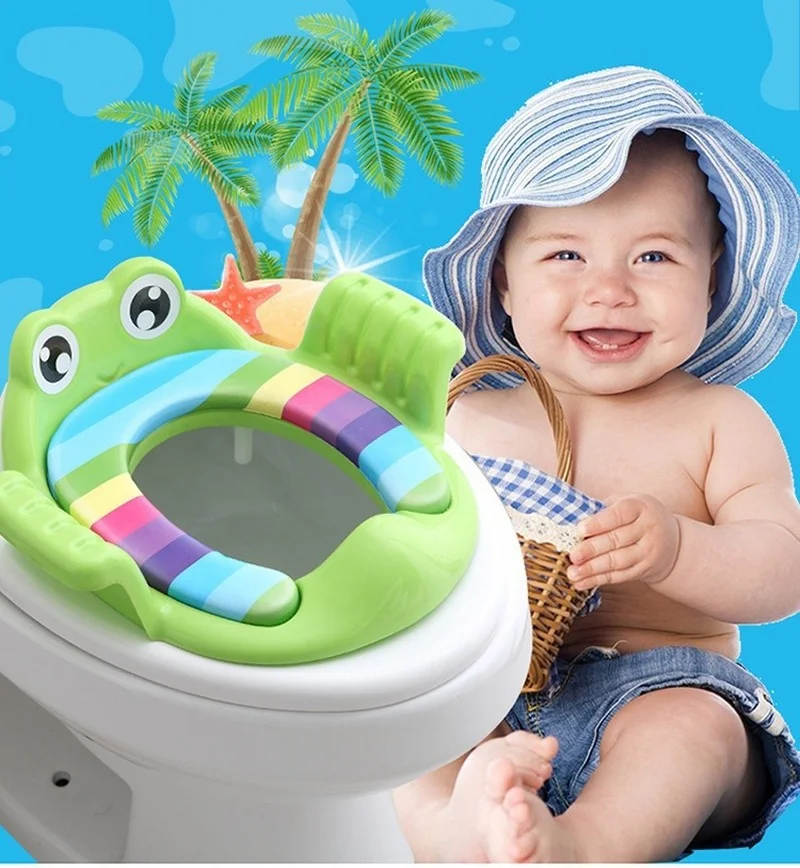 Baby Toilet Potty Seat Children Potty Safe Seat with Armrest for Girls Boy Toilet Training Outdoor Travel Infant Potty Cushion