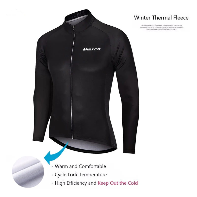 2023 Mieyco Winter Jacket Thermal Fleece Men Cycling jacket Long Sleeve Cycling Bike Clothing White Black 사이클링 겨울 재킷