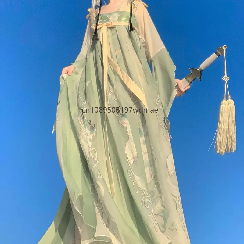 

Традиционное платье Ханьфу в стиле династии Сун, костюм для косплея, китайский стиль, для сценических выступлений, элегантный национальный наряд принцессы