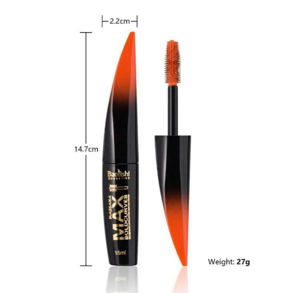 6-Color Color Big Brush Mascara Thick Curly, Easy To Color, Waterproof, Durable And Portable Mascara