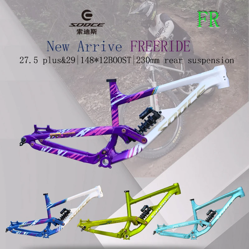 

MTB FULL SUSPENSION FRAME SODCE 27.5/29 AM Enduro Free Ride Down Hill Boost UDH Aluminum All Mountain Bike Soft Tail Bike Frame