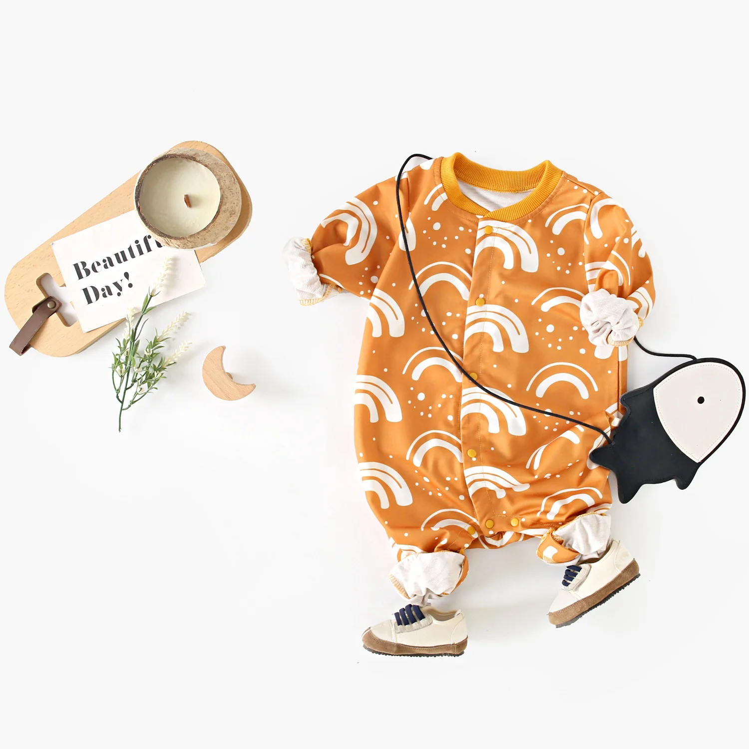 Sanlutoz Infants Jumpsuits Unisex Cute Animal Helloween Autumn Long Sleeve Baby Rompers Clothing