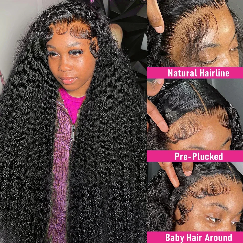 40 Polegada onda profunda 13x4 13x6 360 hd perucas dianteiras do laço transparente para as mulheres onda de água perucas de cabelo frontal do laço encaracolado perucas de cabelo humano