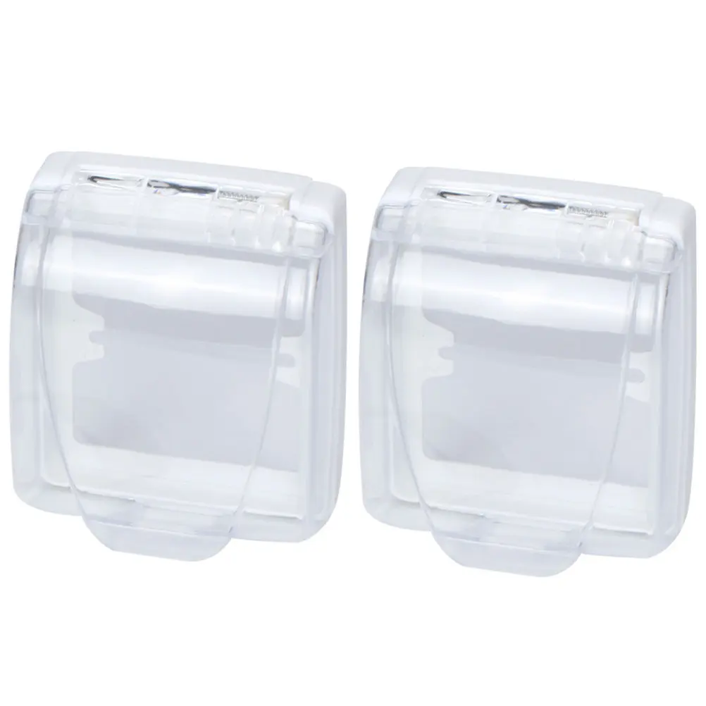 2Pcs Doorbell Waterproof Cover Transparent Rainproof Doorbell Protector Suitable for Access Control Keyboards Outdoor Use
