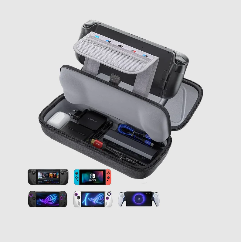 

Carrying Case for Steam Deck (OLED)/ROG Ally (X)/PS5 Portal, Protective Hard Shell Carry Case, Portable Travel Case for ROG Ally