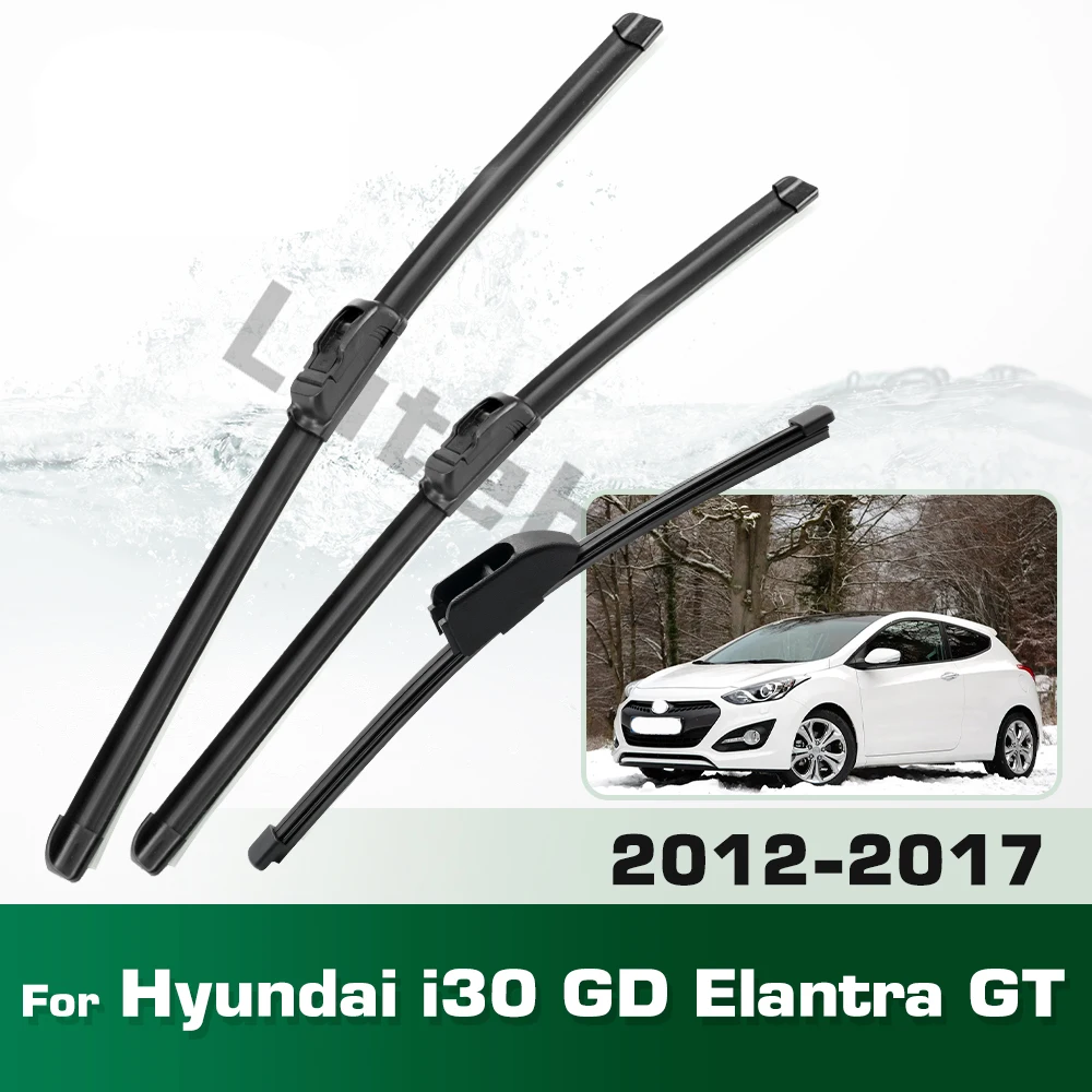 Scheibenwischer vorne und hinten, Set für Hyundai i30 GD Elantra GT 2012–2017, Windschutzscheibe, Windschutzscheibe, Fenster, 26 Zoll + 14 Zoll + 13 Zoll