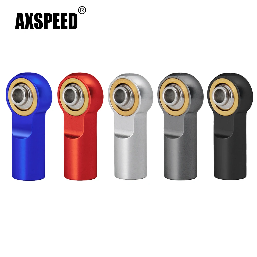 AXSPEED 10Pcs Aluminum Alloy M4 Link Rod Head Ball Ends Clock-wise Thread for TRX-4 Axial SCX10 Tamiya 1/10 RC Car Upgrade Parts