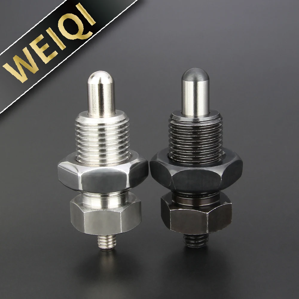 Factory In Stock M8/10/12/16mm Carbon Steel/Stainless Steel Spherical Pin Index Plungers With Nuts Knobless Locating Screw/Bolts