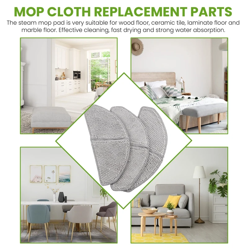 Cleanable Microfiber Mop Cloths Replacement Parts For Midea S8+ M7 Pro Robotic Vacuum Cleaner image 5